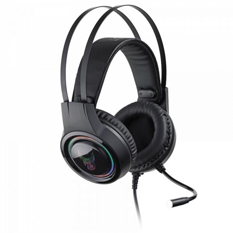L33T Gaming Gjallarhorn Gaming Headset w Mic RGB 50mm Black