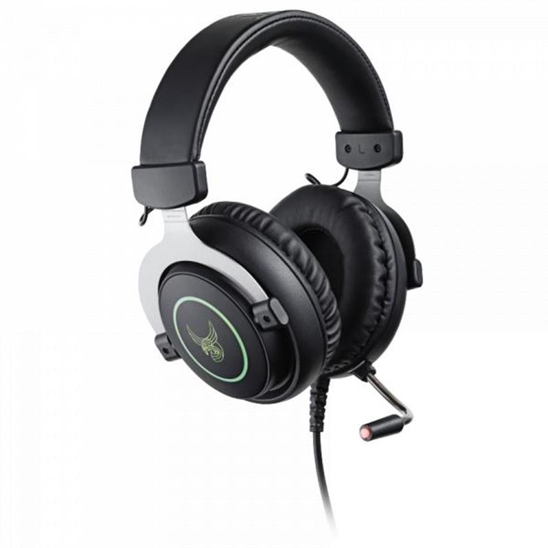L33T Gaming Gjermundbu Gaming Headset w Mic LED RGB 50mm Black