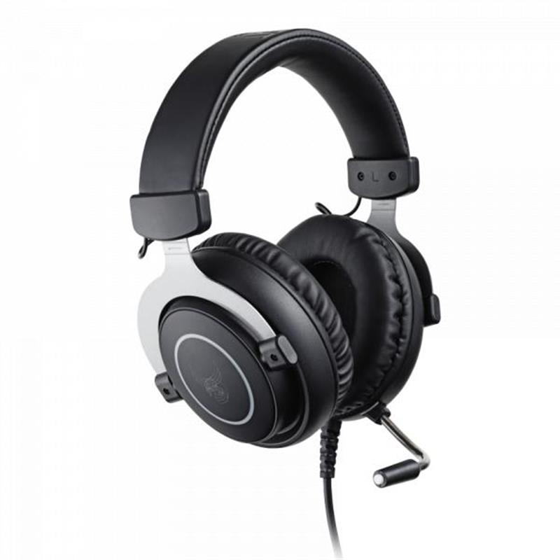 L33T Gaming Gjermundbu Gaming Headset w Mic LED RGB 50mm Black