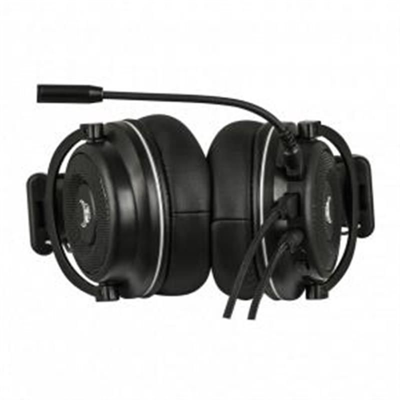 L33T Gaming Huginn Wireless Gaming 7 1 Headset w Mic RF LED RGB 50mm driver Black