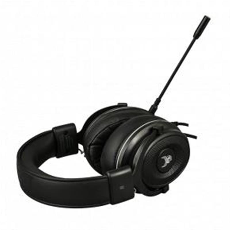 L33T Gaming Huginn Wireless Gaming 7 1 Headset w Mic USB 3 5mm LED RGB 50mm driver Black
