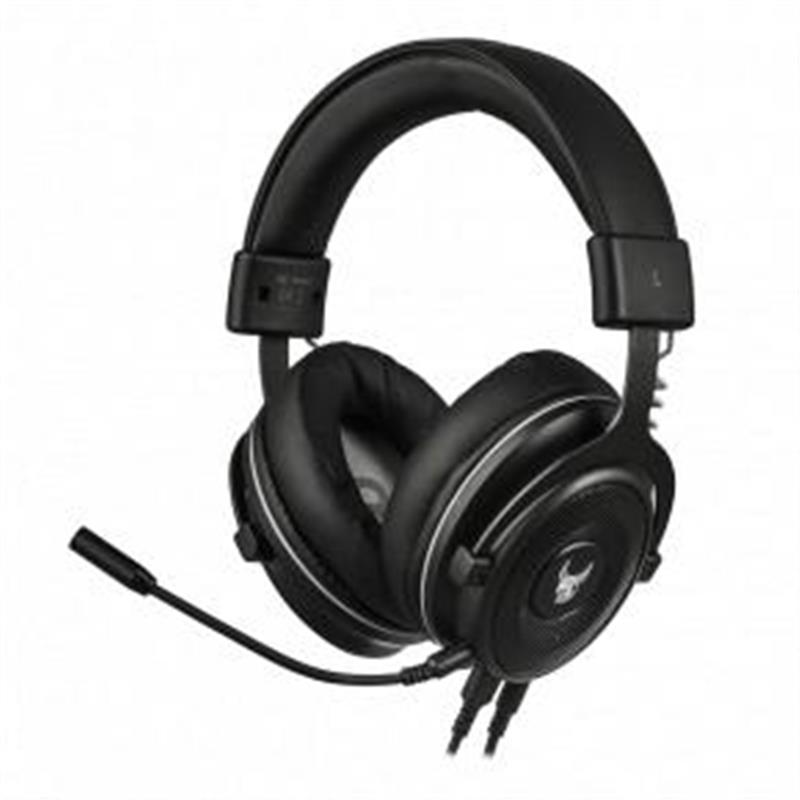L33T Gaming Huginn Wireless Gaming 7 1 Headset w Mic USB 3 5mm LED RGB 50mm driver Black