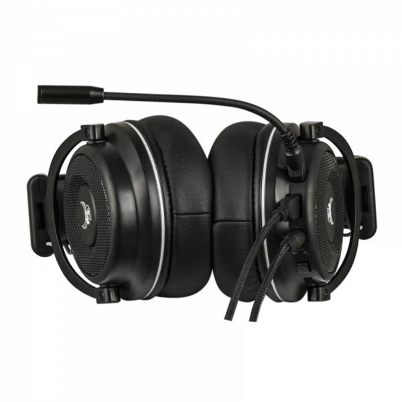 L33T Gaming Huginn Wireless Gaming 7 1 Headset w Mic USB 3 5mm LED RGB 50mm driver Black