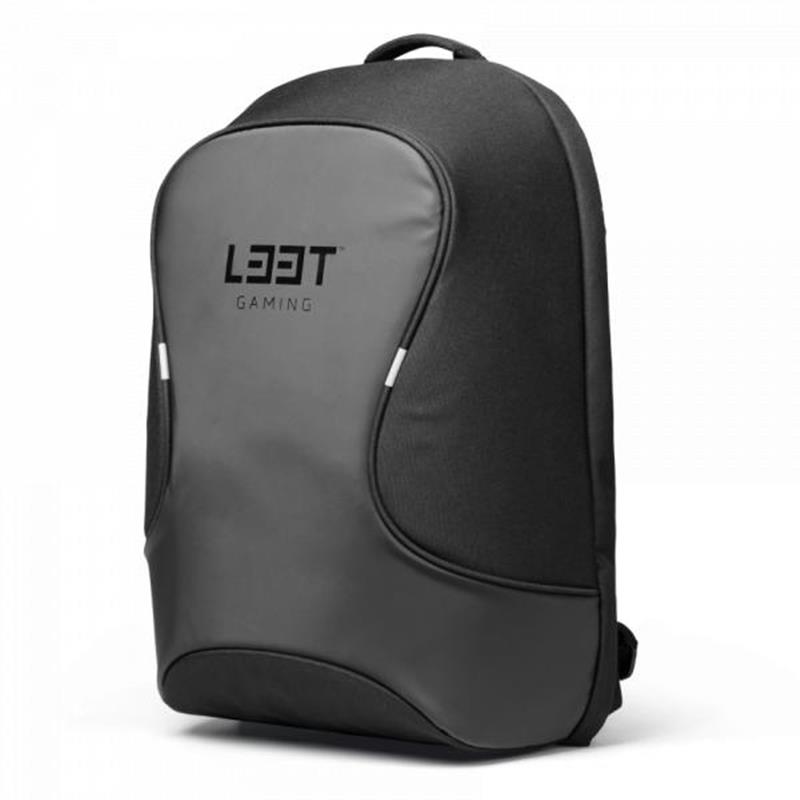 L33T Gaming Gaming Backpack in black waterproof nylon Fits 15 6inch devices