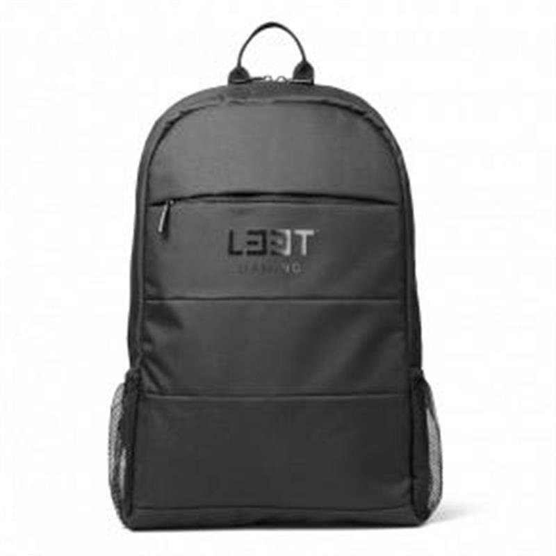 L33T Gaming Gaming Backpack in black slim nylon design Fits 15 6inch devices