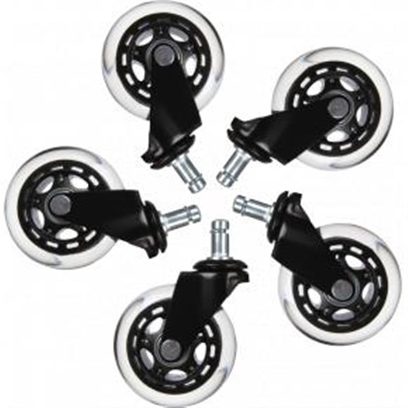 L33T Gaming 3inch Rubber Casters Black 5pcs