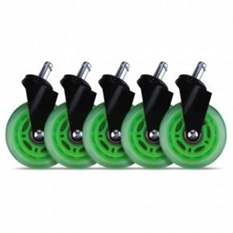 L33T Gaming 3inch Rubber Casters Green 5pcs