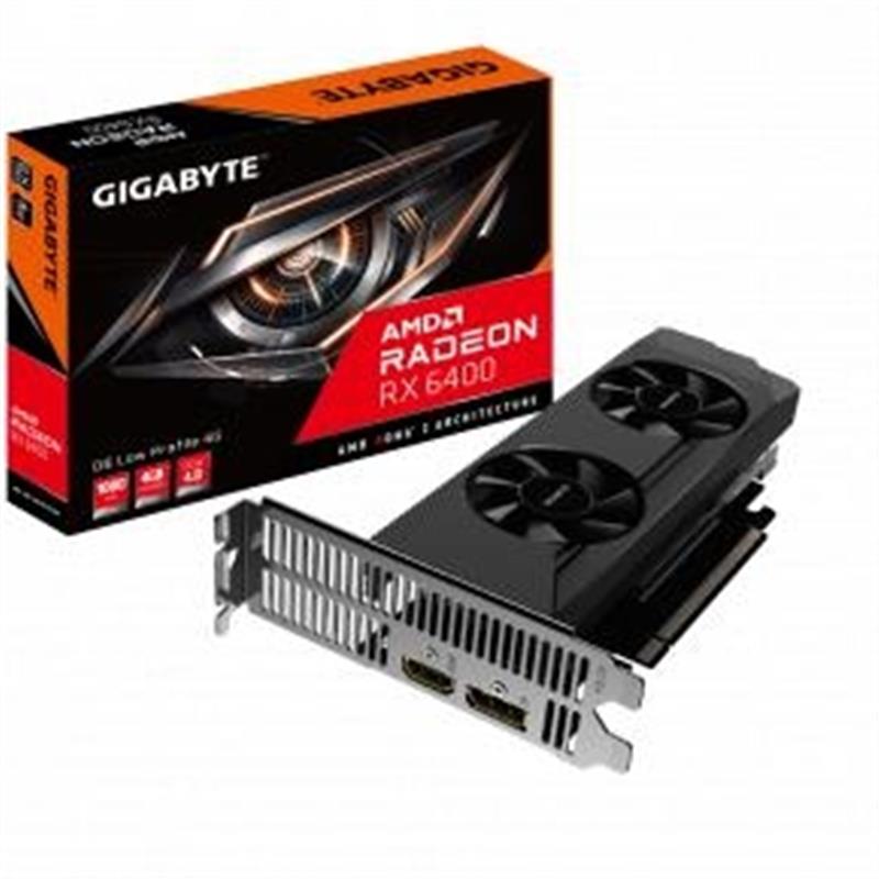 Gigabyte Radeon RX 6400 D6 LOW Radeon RX 6400 4 GB GDDR6 64 bit 7680 x 4320 pixels