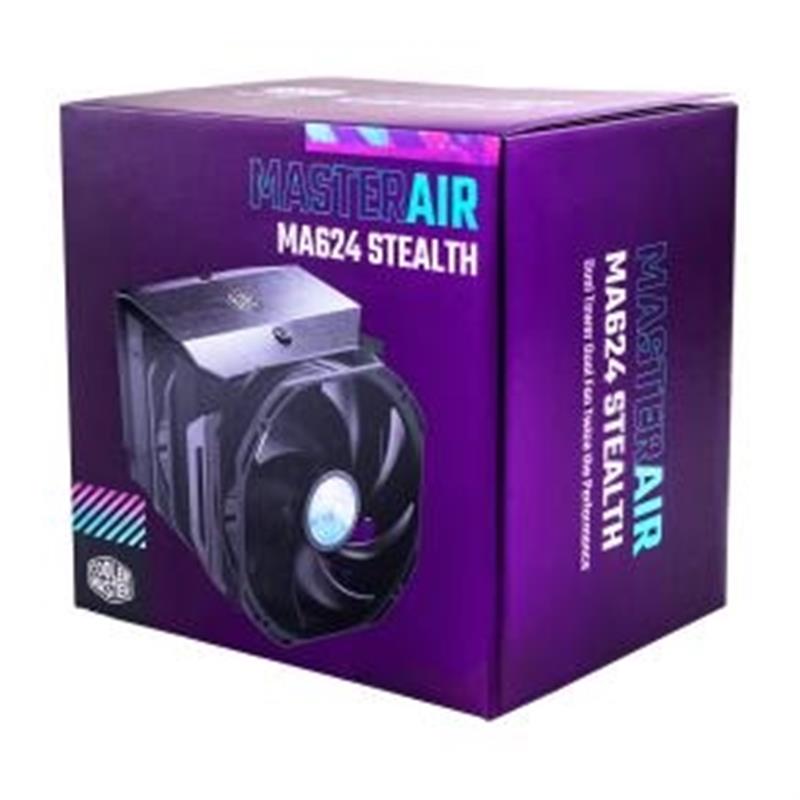 Cooler Master MasterAir MA624 Stealth Intel AMD 6-heatpipe 140 mm 650-1800 RPM