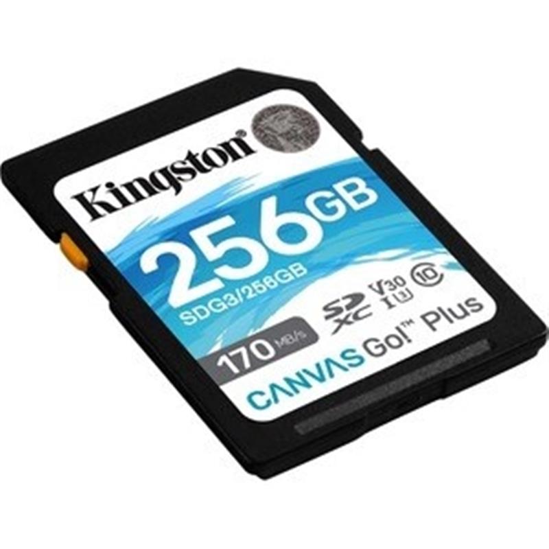 Kingston Technology Canvas Go! Plus flashgeheugen 256 GB SD Klasse 10 UHS-I