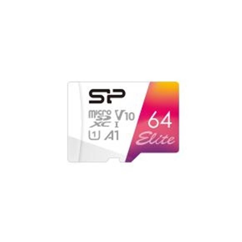Silicon Power Elite MicroSDXC 64GB Class 10 UHS-I 100 MB s Class 1 U1 V10