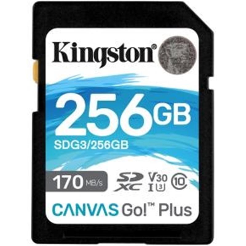 Kingston Technology Canvas Go! Plus flashgeheugen 256 GB SD Klasse 10 UHS-I