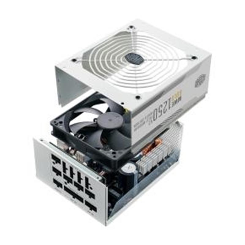 Cooler Master MWE Gold V2 White ATX3 0 1250W 90% 140mm 3x PCIe 6 2 12x SAT