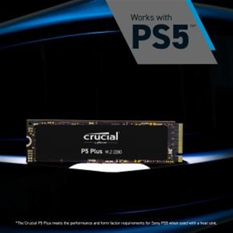 Crucial P5 Plus SSD 1000GB M 2 NVMe PCIe 3D NAND PlayStation 5 compatble