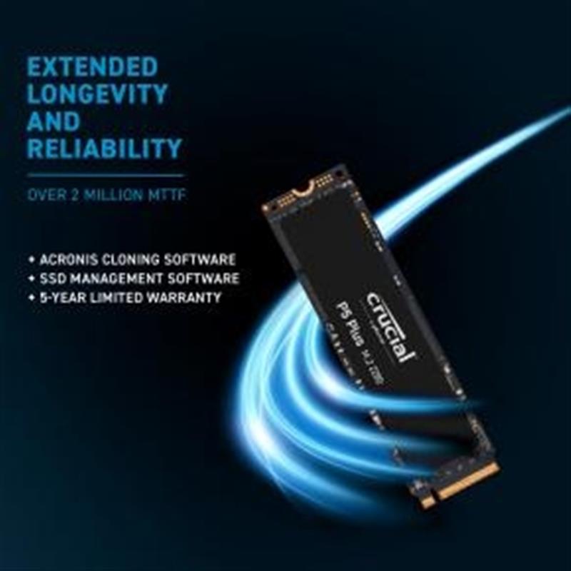 Crucial P5 Plus SSD 1000GB M 2 NVMe PCIe 3D NAND PlayStation 5 compatble