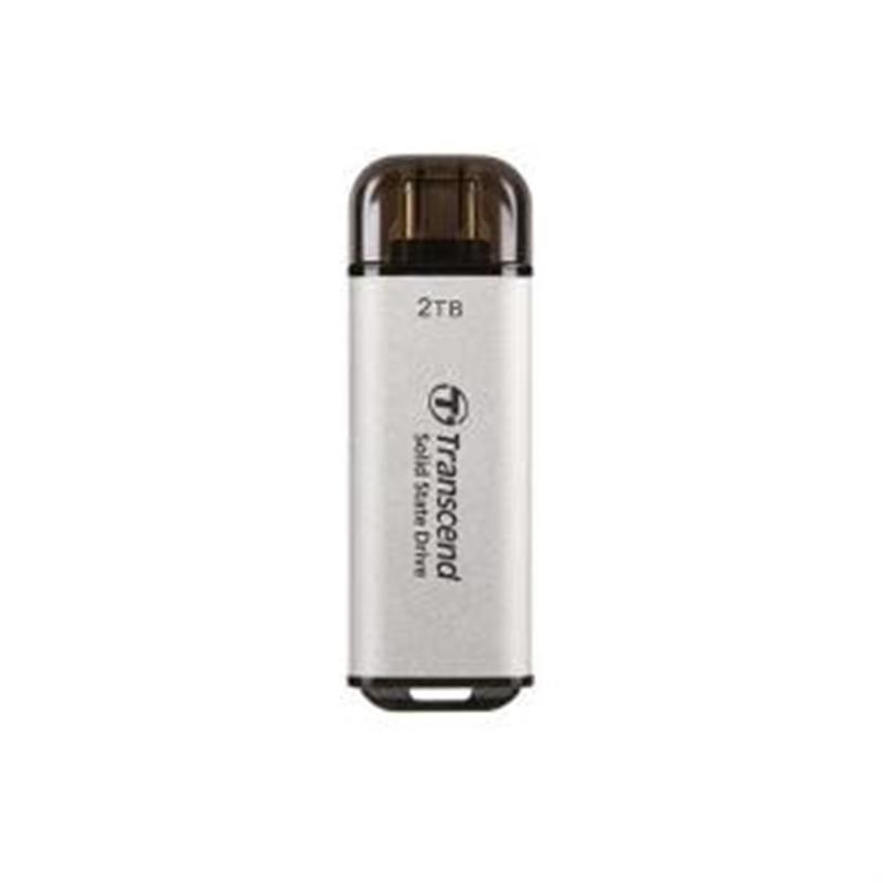 Transcend ESD300S External SSD 2 TB USB Type-C 10Gbps 1050 950 MB s Silver