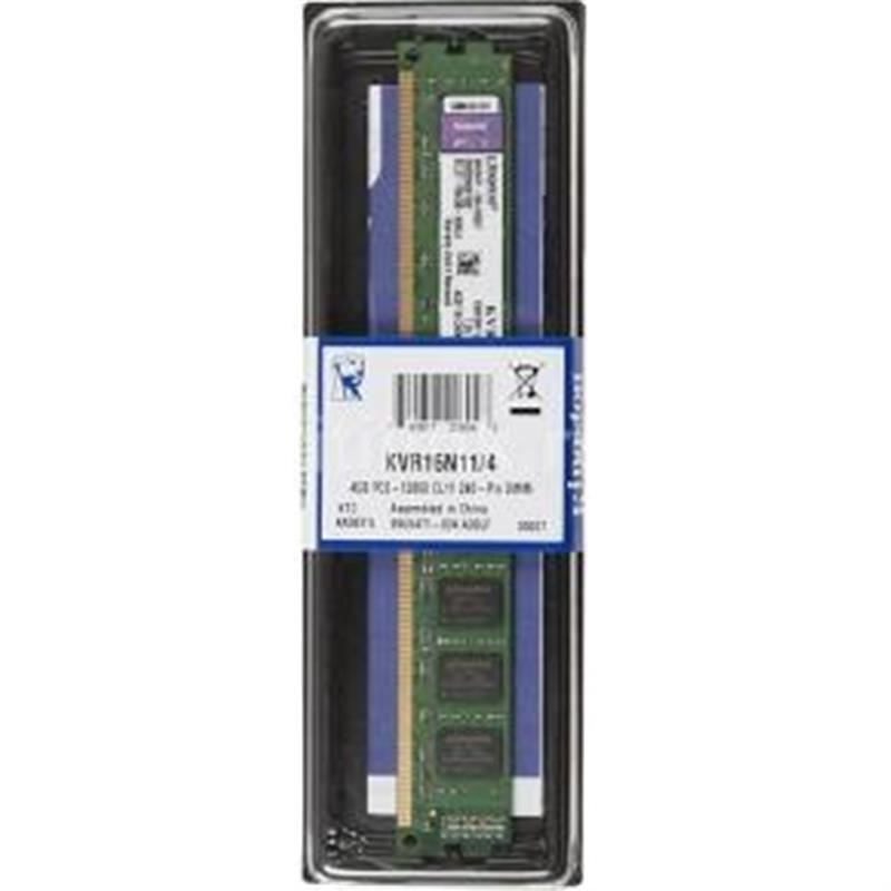 Kingston Technology ValueRAM 4GB DDR3-1600 geheugenmodule 1600 MHz