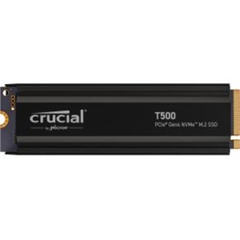 Crucial T500 SSD 1 TB M 2 2280 PCIe 4 0 NVMe 7300 6800 MB s w heatsink