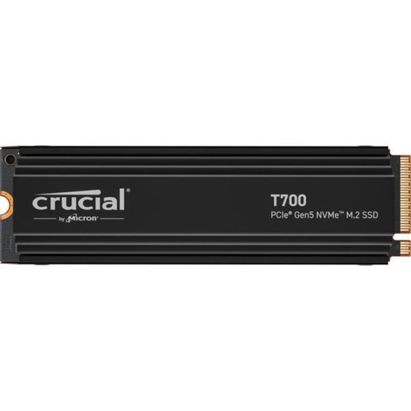 Crucial T700 SSD 2TB M 2 PCIe Gen 5 NVMe 3D NAND 11800 12400 MB s No Heatsink