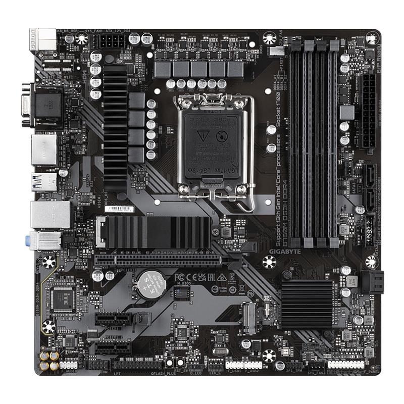 Gigabyte B760M DS3H DDR4 moederbord LGA 1700 micro ATX