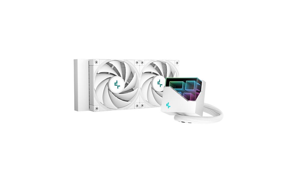 DeepCool LT520 240mm ARGB White Water Cooler 2x FK120 120mm PWM High Performance Fan sockets: Intel: LGA2066 2011-v3 2011 1700 1200 1151 1150 1155 AMD