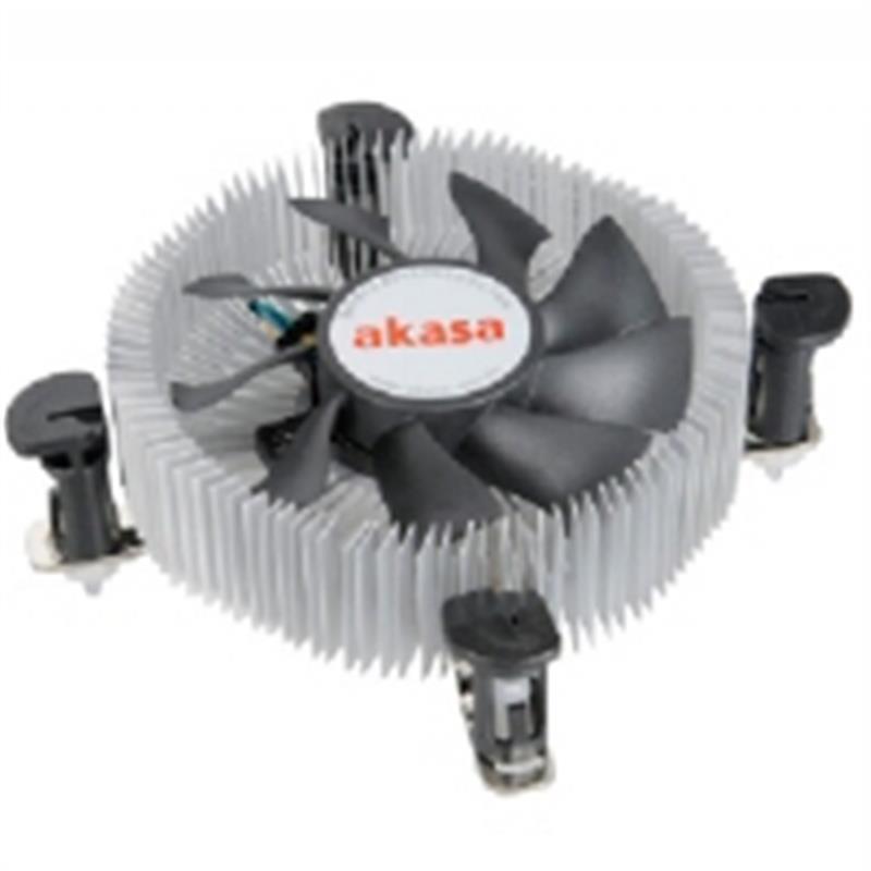 Akasa Intel LGA 775 115X Low Noise Copper Core multidirectional push pin heatsink with embedded PWM Fan