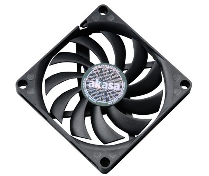 Akasa 80 x 10 8mm Slim PWM Black fan