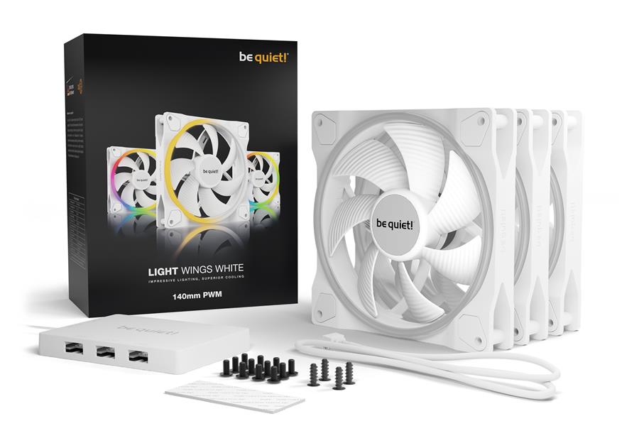 be quiet! LIGHT WINGS Computer behuizing Ventilator 14 cm Wit 3 stuk(s)
