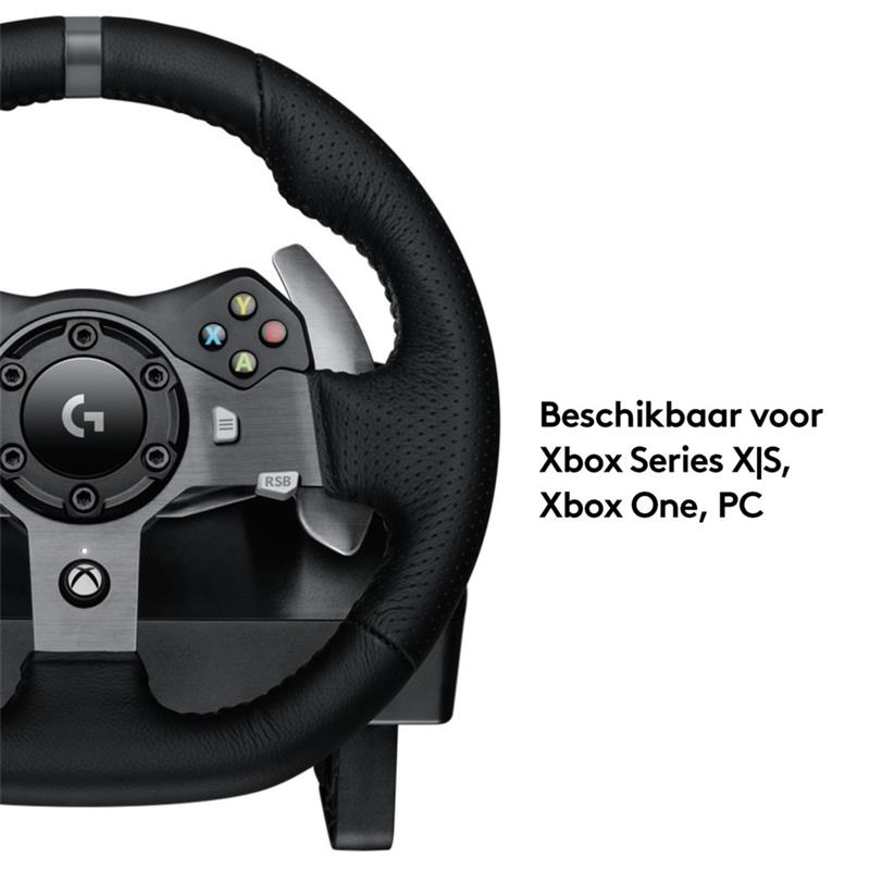 Logitech G920 Stuurwiel + pedalen PC,Xbox One Analoog/digitaal USB 2.0 Zwart