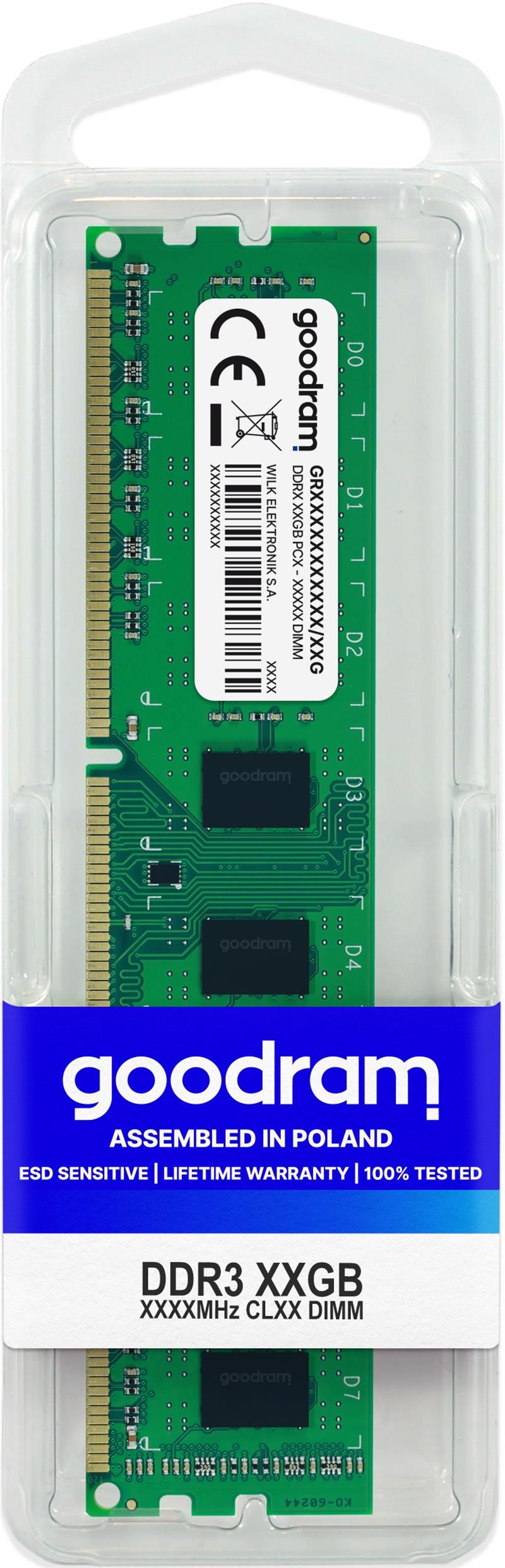 Goodram GR1600D364L11/8G geheugenmodule 8 GB 1 x 8 GB DDR3 1600 MHz