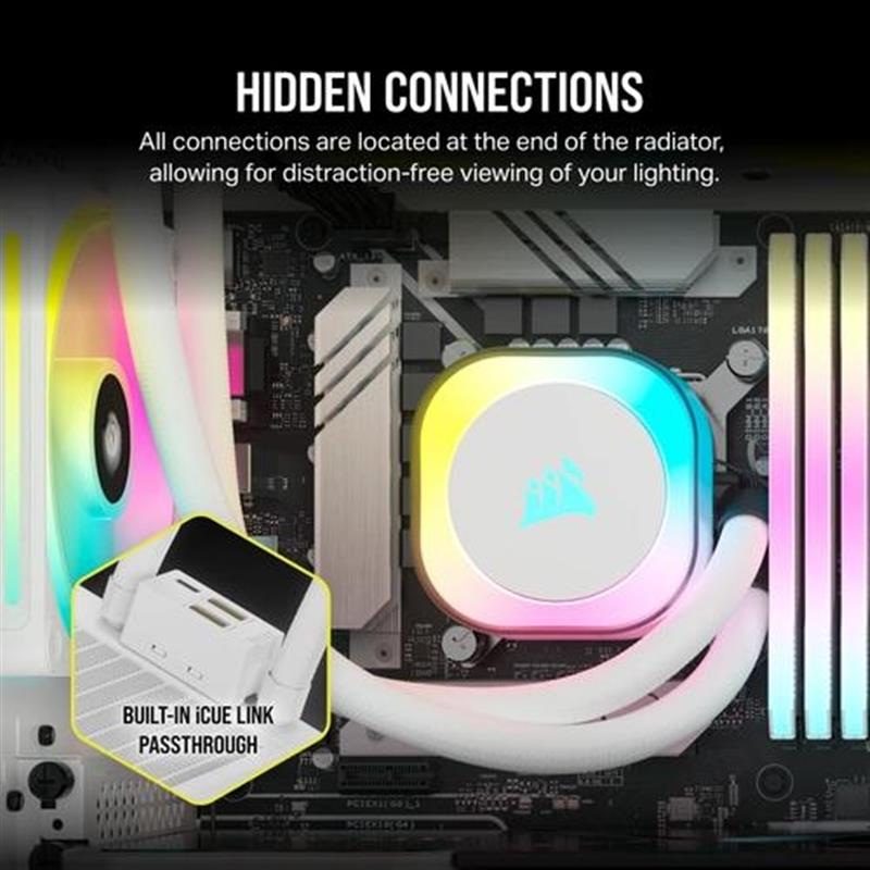 iCUE LINK H100i RGB Wht AIO 240mm Cooler