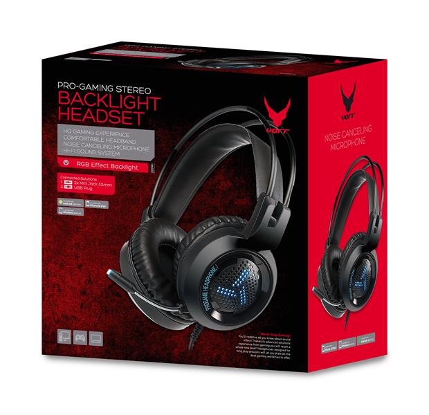 Varr VH8020 hoofdtelefoon/headset Bedraad Hoofdband Gamen Zwart