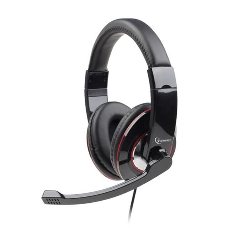 Gembird stereo headset glossy zwart