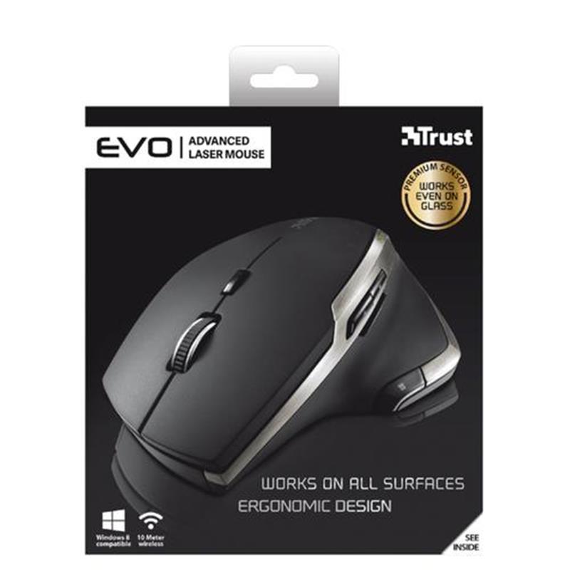 Trust Evo muis RF Draadloos Laser 2400 DPI