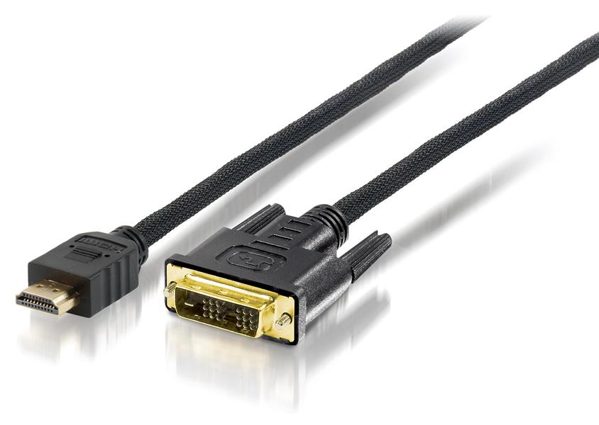 Equip 119325 video kabel adapter 5 m HDMI DVI-D Zwart