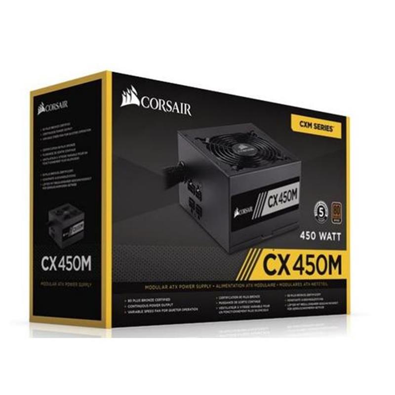 Corsair CX450M power supply unit 450 W 20 4 pin ATX ATX Zwart