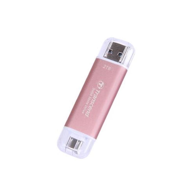 Transcend ESD310P External SSD 2 TB USB 10Gbps Type C A 1050 950 MB s Pink