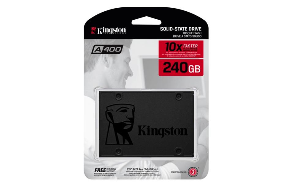 Kingston A400 240GB 2.5 SATA SSD - 500 MB/s