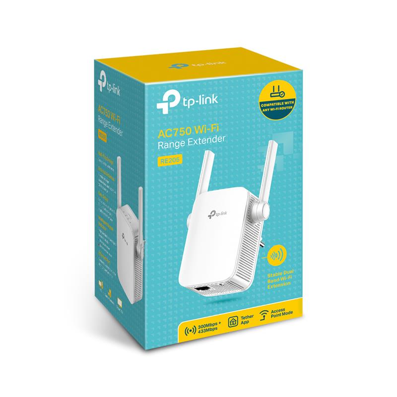 TP-LINK AC750 433 Mbit/s Netwerkrepeater