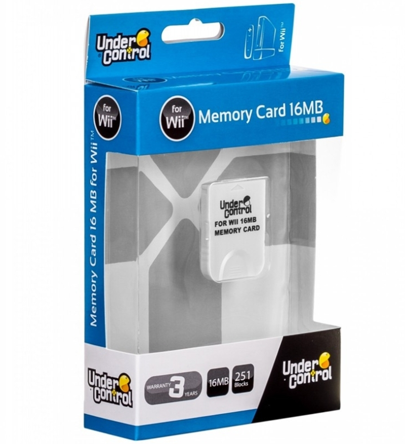 Under Control Memory Card - Wii en GameCube - 16MB - Zwart