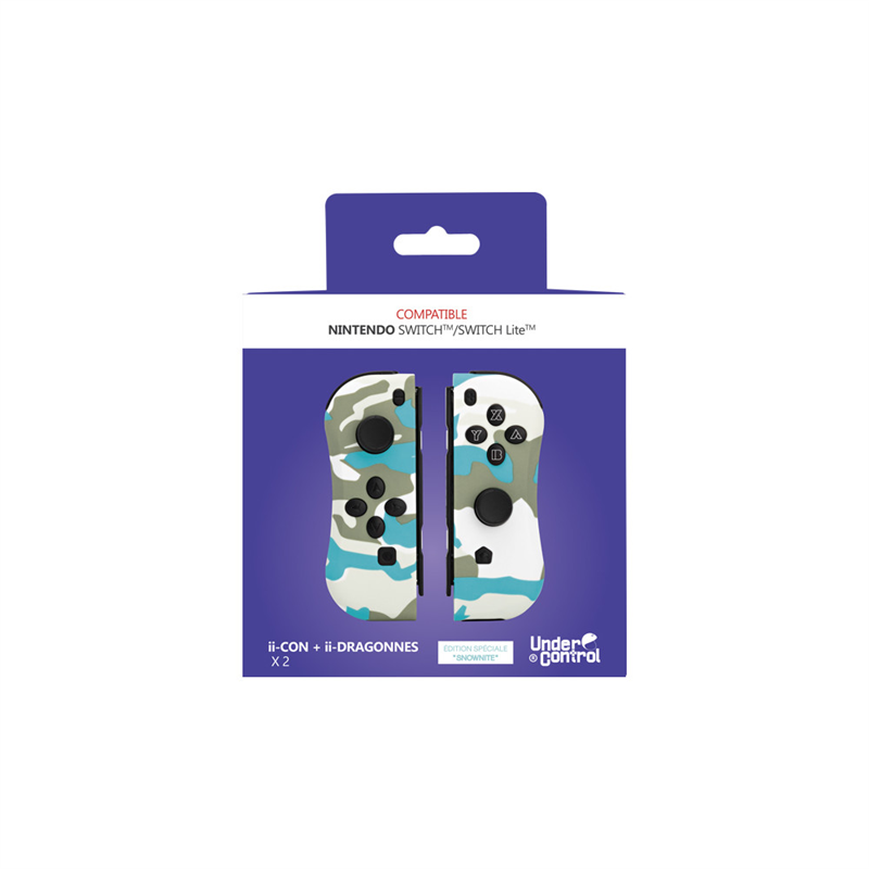 Under Control - Nintendo Switch ii-con Controllers - Snow White Camo met polsbandjes