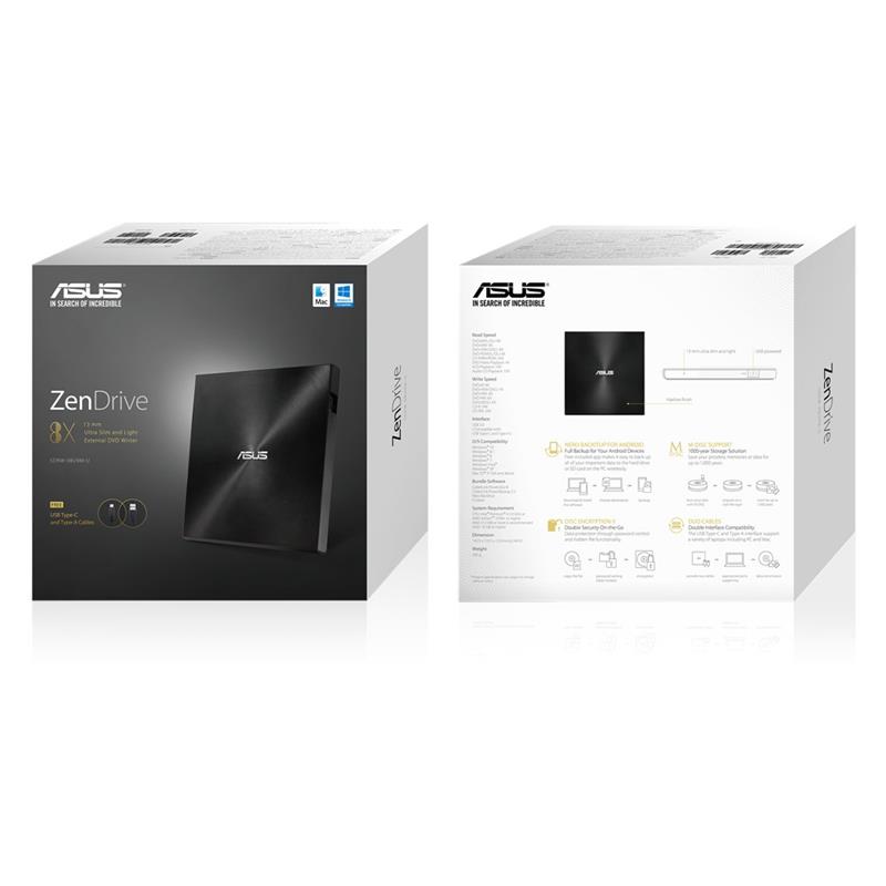 ASUS ZenDrive U9M optisch schijfstation Zwart DVD±RW