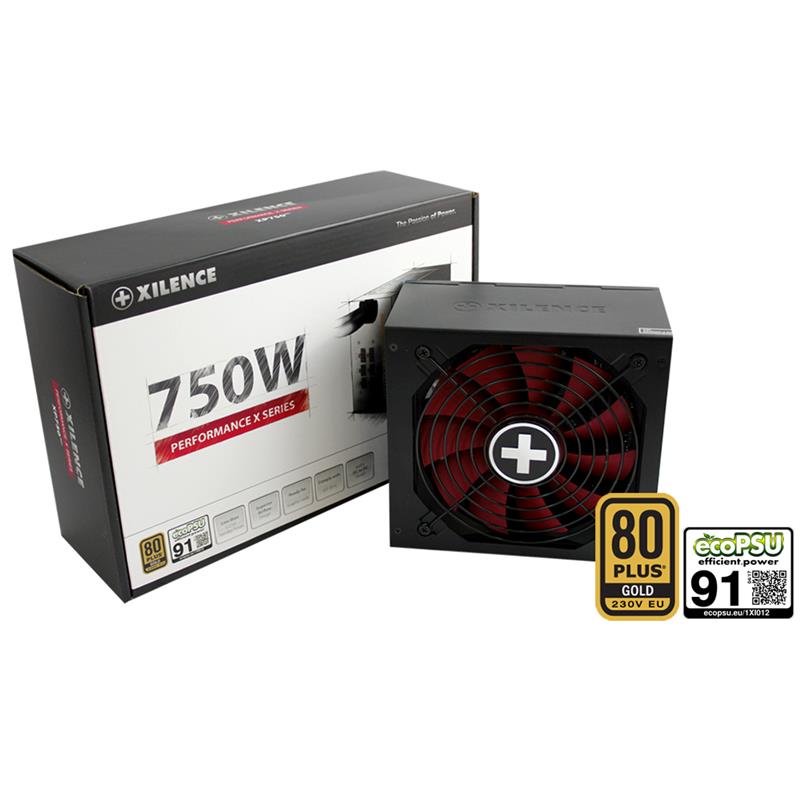 XILENCE Performance X 750 Watt 80 Gold Modular Erp2014 EcoPSU 135 mm FDB Fan OVP UVP OCP OTP SCP OLP ActivePFC XP750MR9