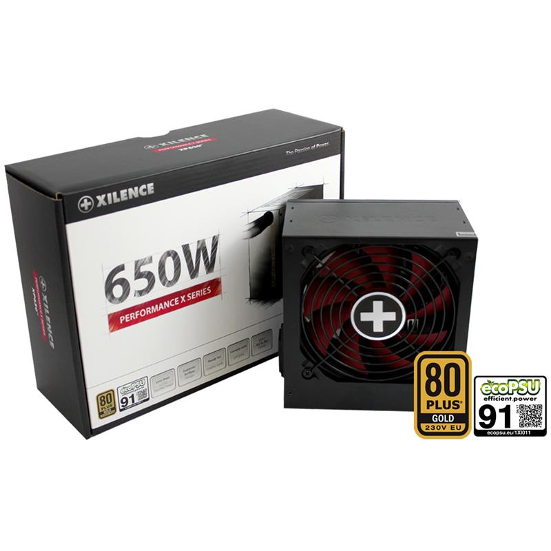 XILENCE Performance X 650 Watt 80 Gold Erp2014 EcoPSU 125 mm FDB Fan OVP UVP OCP OTP SCP OLP ActivePFC XP650MR9