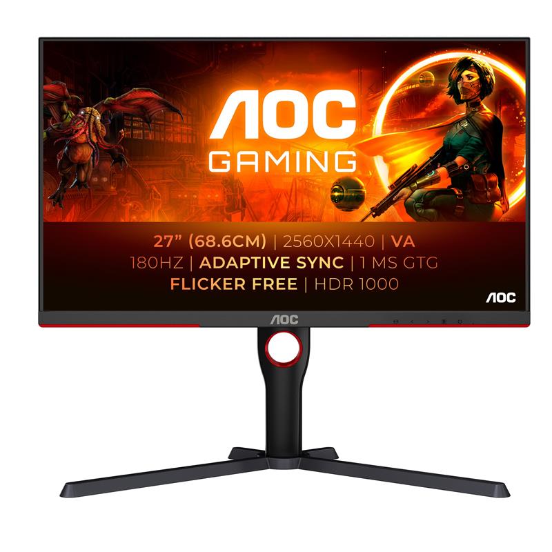 AOC G3 Q27G3XMN computer monitor 68,6 cm (27"") 2560 x 1440 Pixels 2K Ultra HD LED Zwart
