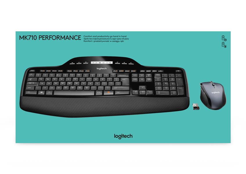 Logitech MK710 toetsenbord RF Draadloos QWERTY US International Zwart