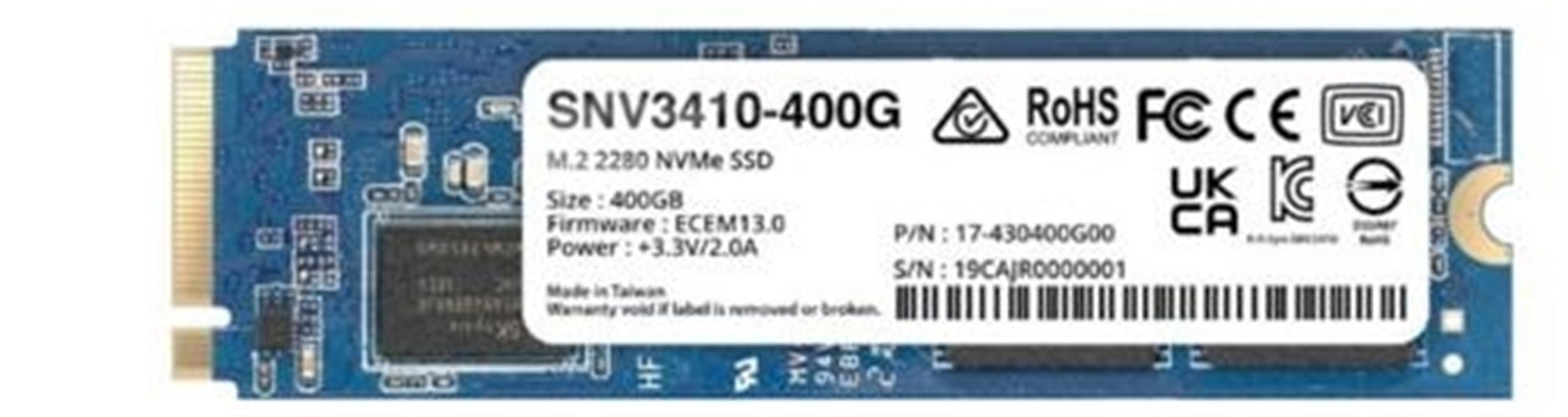 Synology SNV3410 M 2 400 GB PCI Express 3 0 NVMe