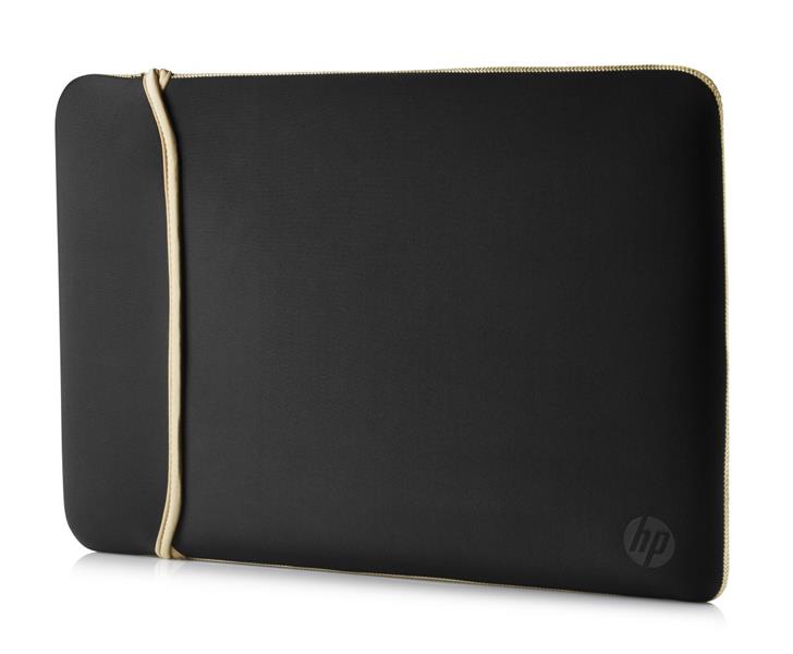 HP Reversible Neoprene notebooktas 39,6 cm (15.6"") Opbergmap/sleeve Zwart, Goud