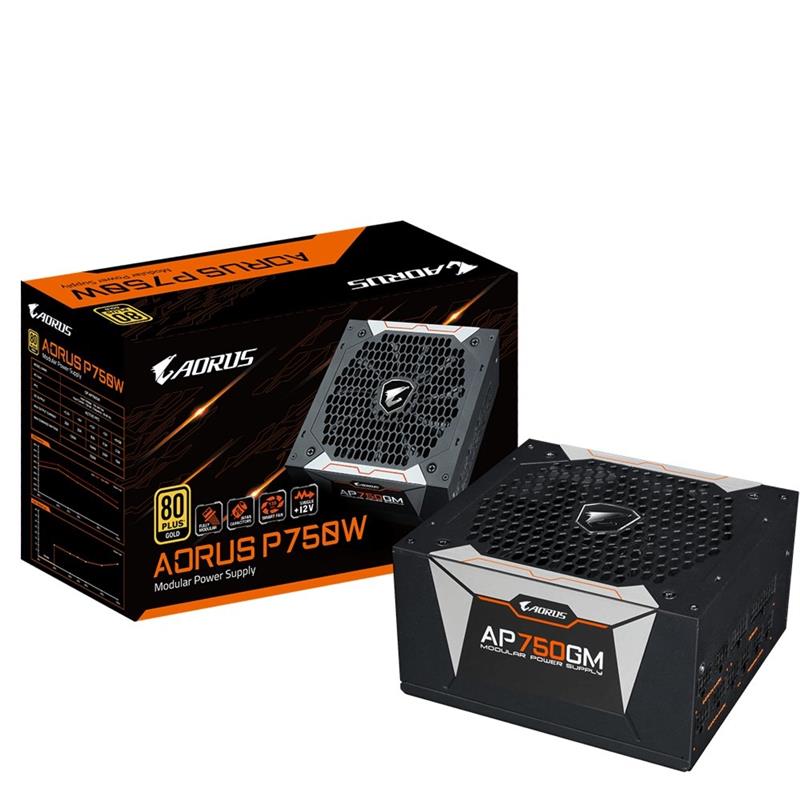 Gigabyte GP-AP750GM power supply unit 750 W 20+4 pin ATX ATX Zwart RENEWED