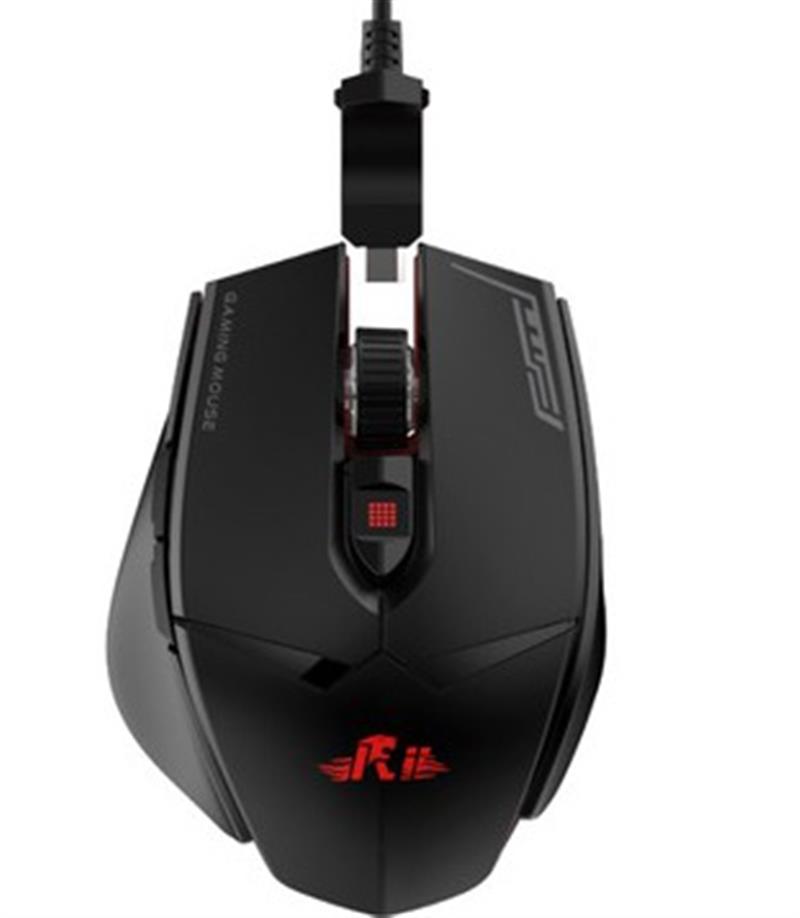 Rii MO1 Programmable Gaming Mouse with 12000 DPI RGB LED PMW3360 MCU Omron switches 